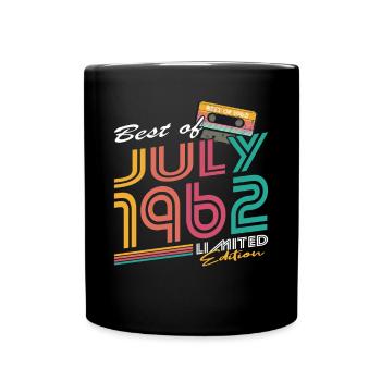 60. Geburtstag Jahrgang Juli 1962 Best of 1962 - Tasse einfarbig - Schwarz - Vorne