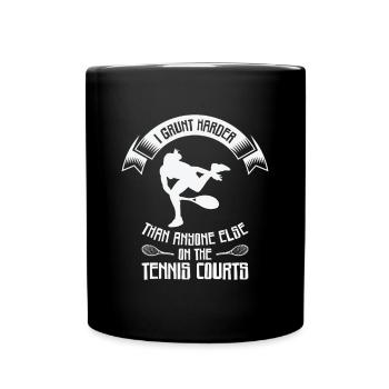 Joueur de tennis Raquette de tennis Balle de tennis - Mug uni - noir - Devant