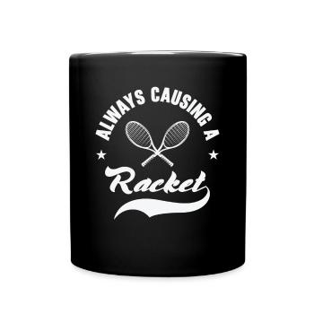 Joueur de tennis Raquette de tennis Balle de tennis - Mug uni - noir - Devant