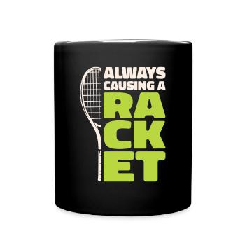 Tennis Tennis Player Tennis Racket Tennis Ball - Full Colour Mug - black - Front
