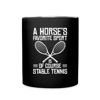 Joueur de tennis Raquette de tennis Balle de tennis - Mug uni - noir - Devant