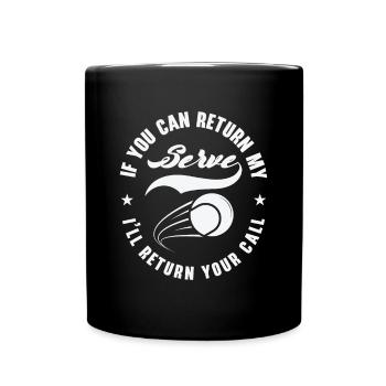 Joueur de tennis Raquette de tennis Balle de tennis - Mug uni - noir - Devant