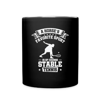 Joueur de tennis Raquette de tennis Balle de tennis - Mug uni - noir - Devant