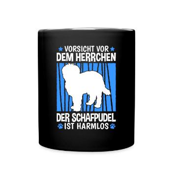 Schafpudel Herrchen zotthaariger Hütepudel - Tasse einfarbig - Schwarz - Vorne