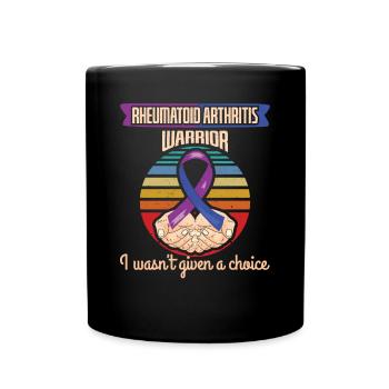 Rheumatoid Arthritis Warrior - Full Colour Mug - black - Front