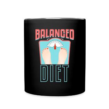 Balanced Diet - Full Colour Mug - black - Front