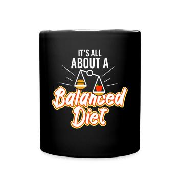 All About A Balanced Diet - Full Colour Mug - black - Front