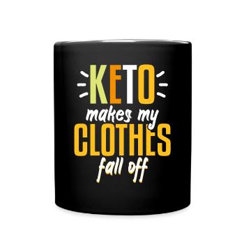 keto Makes My Clothes Fall Off - Full Colour Mug - black - Front