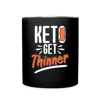 Keto Get Thinner Keto Diet - Full Colour Mug - black - Front