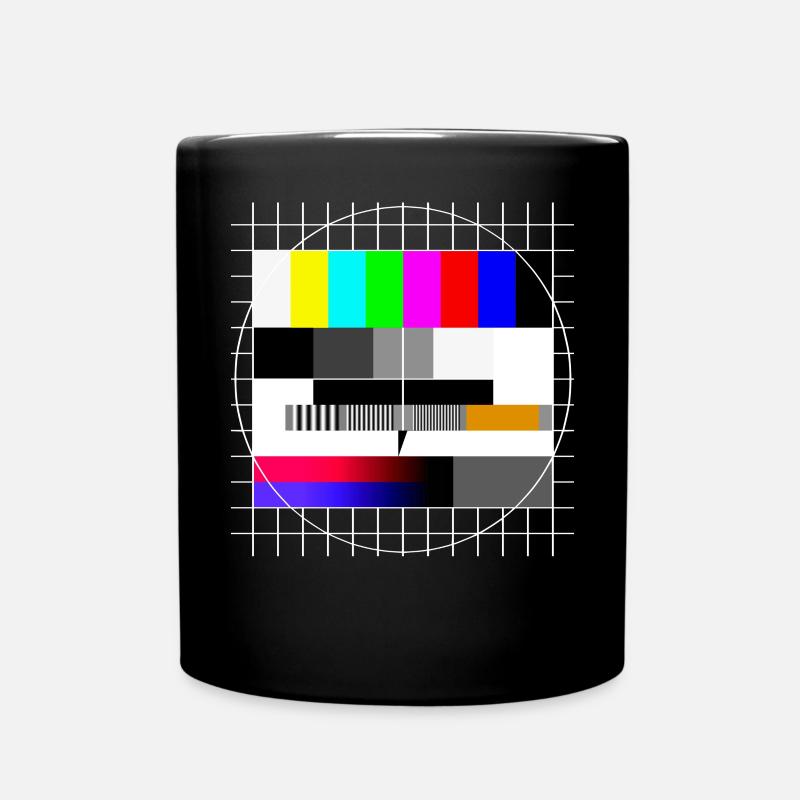 Fernseher Testbild 90er Party 80er Jahre Retro 90s - Tasse einfarbig - Schwarz