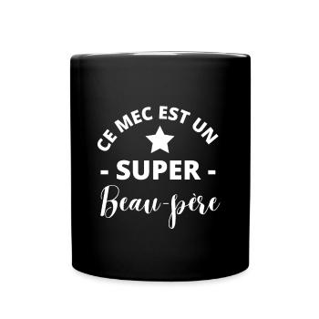 Ce mec est un super beau-père - Mug uni - noir - Devant