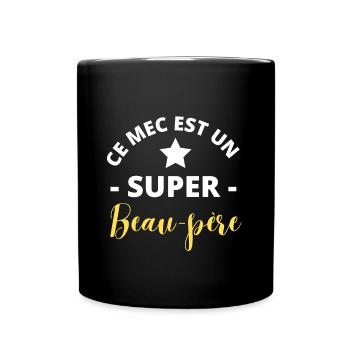 Ce mec est un super beau-père - Mug uni - noir - Devant
