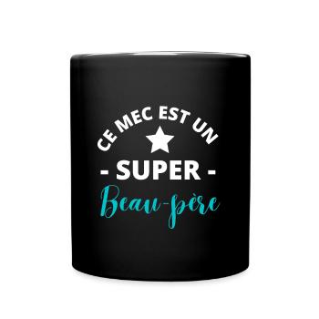 Ce mec est un super beau-père - Mug uni - noir - Devant