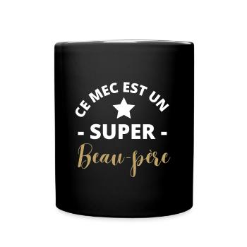 Ce mec est un super beau-père - Mug uni - noir - Devant