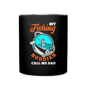 Lustiges Angeln Angler Fischer Geschenk - Tasse einfarbig - Schwarz - Vorne