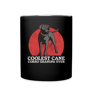 Cane Corso Grand-père Chien Propriétaire de chien Cadeau - Mug uni - noir - Devant