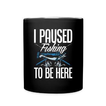 Fun Fishing Angler Fisherman Gift - Full Colour Mug - black - Front