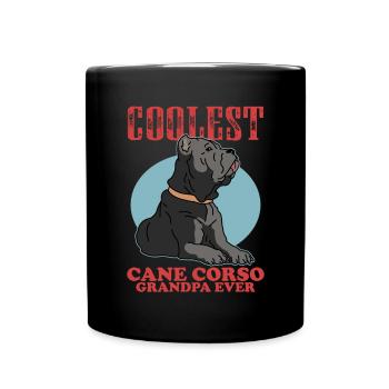 Cane Corso Grand-père Propriétaire de chien Chien Cadeau - Mug uni - noir - Devant