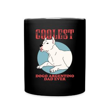 Dogo Argentino Papa Chien Propriétaire Chien Cadeau - Mug uni - noir - Devant