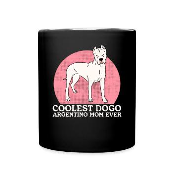 Dogo Argentino Maman Chien Propriétaire Cadeau - Mug uni - noir - Devant