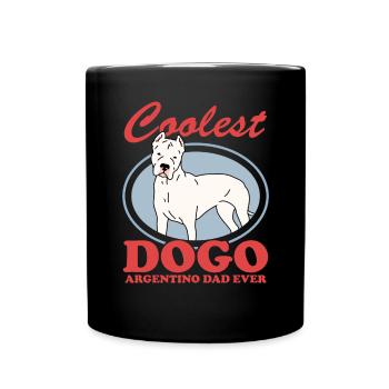 Dogo Argentino Papa | Cadeau de propriétaire de chien de chien - Mug uni - noir - Devant