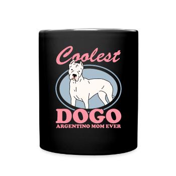 Dogo Argentino Maman | Cadeau de propriétaire de chien de chien - Mug uni - noir - Devant