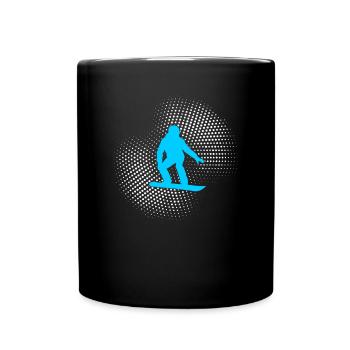Snowboarding - Tasse einfarbig - Schwarz - Vorne
