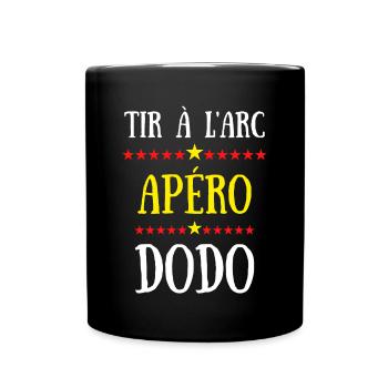 tir à l arc apéro dodo - Mug uni - noir - Devant