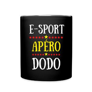 ESport apéro dodo - Mug uni - noir - Devant
