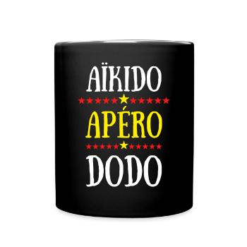 aïkido apéro dodo - Mug uni - noir - Devant
