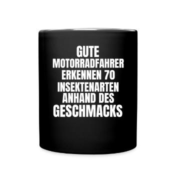 Motorrad Motorräder Motorradfahrer Biker Lifestyle - Tasse einfarbig - Schwarz - Vorne