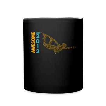 Awesome since 2012. Wakeboard Lifestyle - Full Colour Mug - black - Front