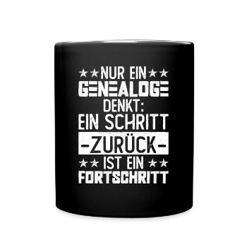Ahnenforscher Genealoge Stammbaum Familienforscher - Tasse einfarbig - Schwarz - Vorne