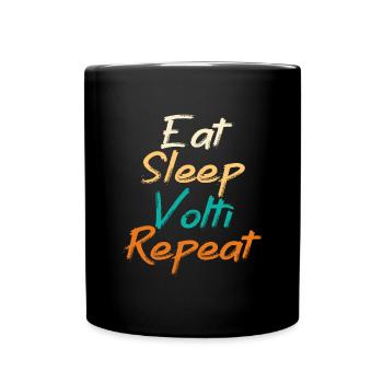 Eat Sleep Volti Repeat Voltigieren - Tasse einfarbig - Schwarz - Vorne