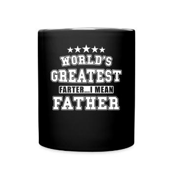 Farter Father Farts Fun Saying Funny Father's Day - Full Colour Mug - black - Front