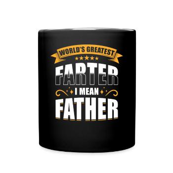 Farter Father Farts Fun Saying Funny Father's Day - Full Colour Mug - black - Front