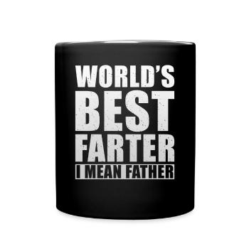 Farter Father Farts Fun Saying Funny Father's Day - Full Colour Mug - black - Front