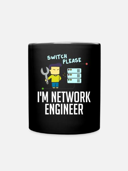 Netzwerkingenieur Network Engineer Computer - Tasse einfarbig - Schwarz