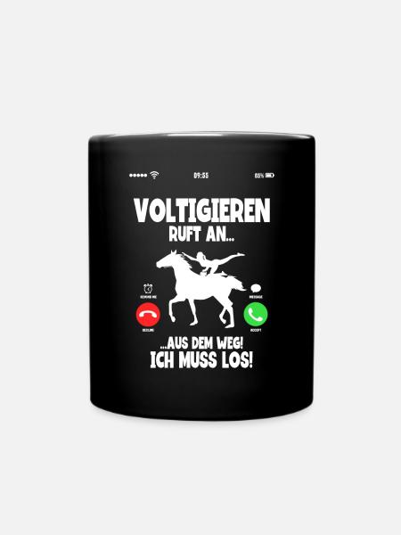 Mädchen Voltigieren Volti - Tasse einfarbig - Schwarz