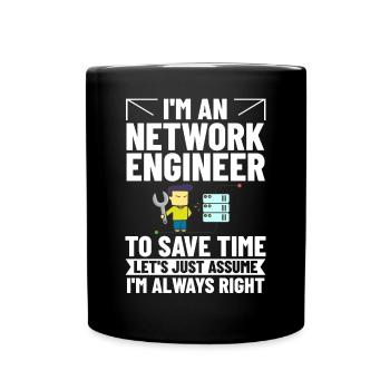 Netzwerkingenieur Network Engineer Computer - Tasse einfarbig - Schwarz - Vorne