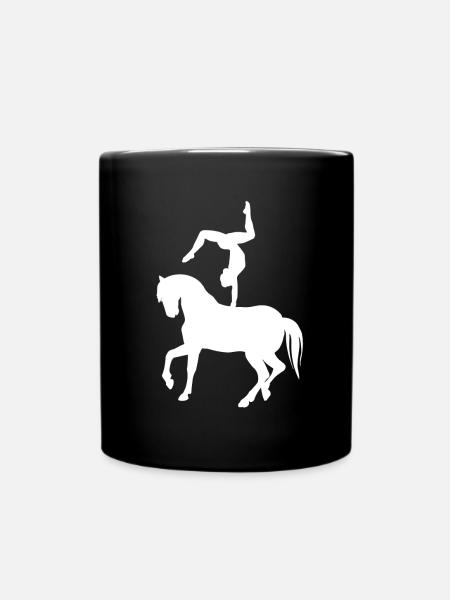 Mädchen Voltigieren Volti - Tasse einfarbig - Schwarz