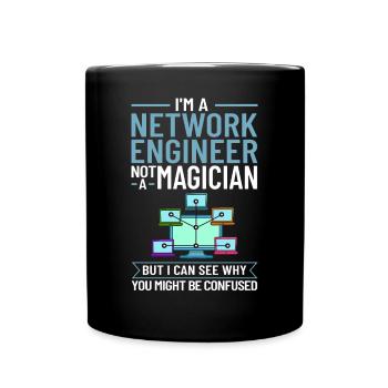 Netzwerkingenieur Network Engineer Computer - Tasse einfarbig - Schwarz - Vorne