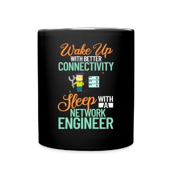 Netzwerkingenieur Network Engineer Computer - Tasse einfarbig - Schwarz - Vorne