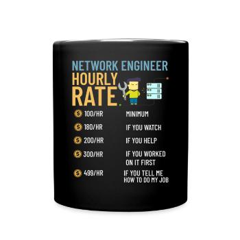 Netzwerkingenieur Network Engineer Computer - Tasse einfarbig - Schwarz - Vorne