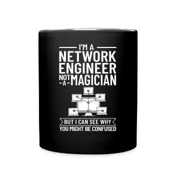 Netzwerkingenieur Network Engineer Computer - Tasse einfarbig - Schwarz - Vorne