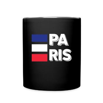 Paris in France French colours - Full Colour Mug - black - Front
