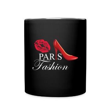 Paris Fashion Kussmund France - Full Colour Mug - black - Front