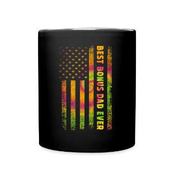 Best Bonus Dad ever - Tasse einfarbig - Schwarz - Vorne