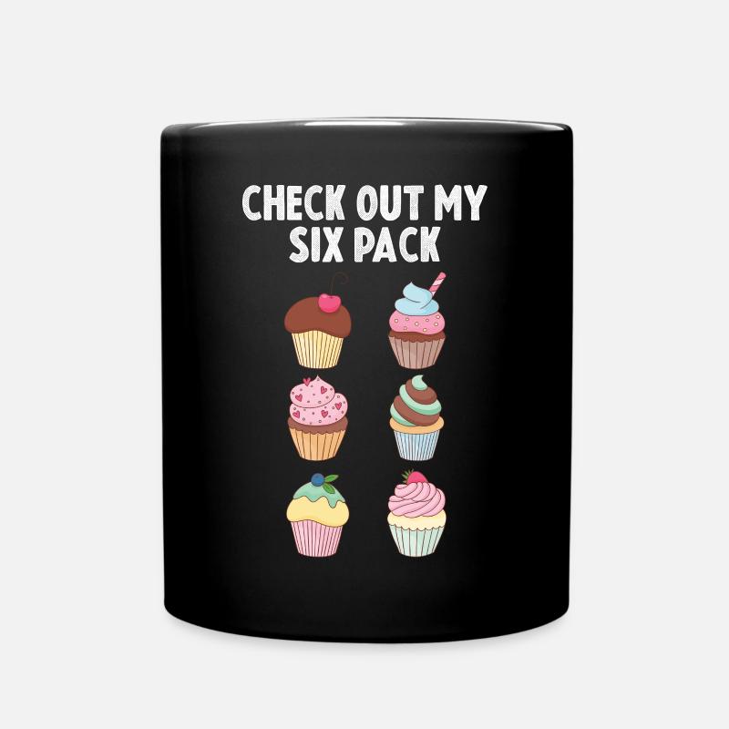 Muffin Sixpack Muffins süßes Gebäck - Tasse einfarbig - Schwarz