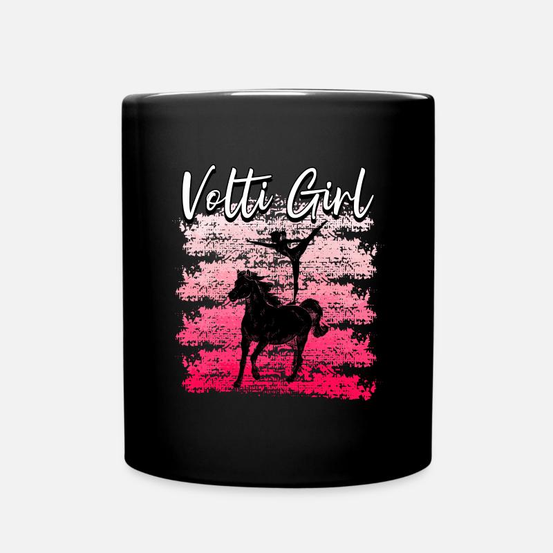 Mädchen Voltigieren Volti - Tasse einfarbig - Schwarz